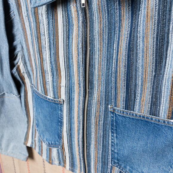 Custom upcycled cropped jacket reworked - Picture 4 of 7